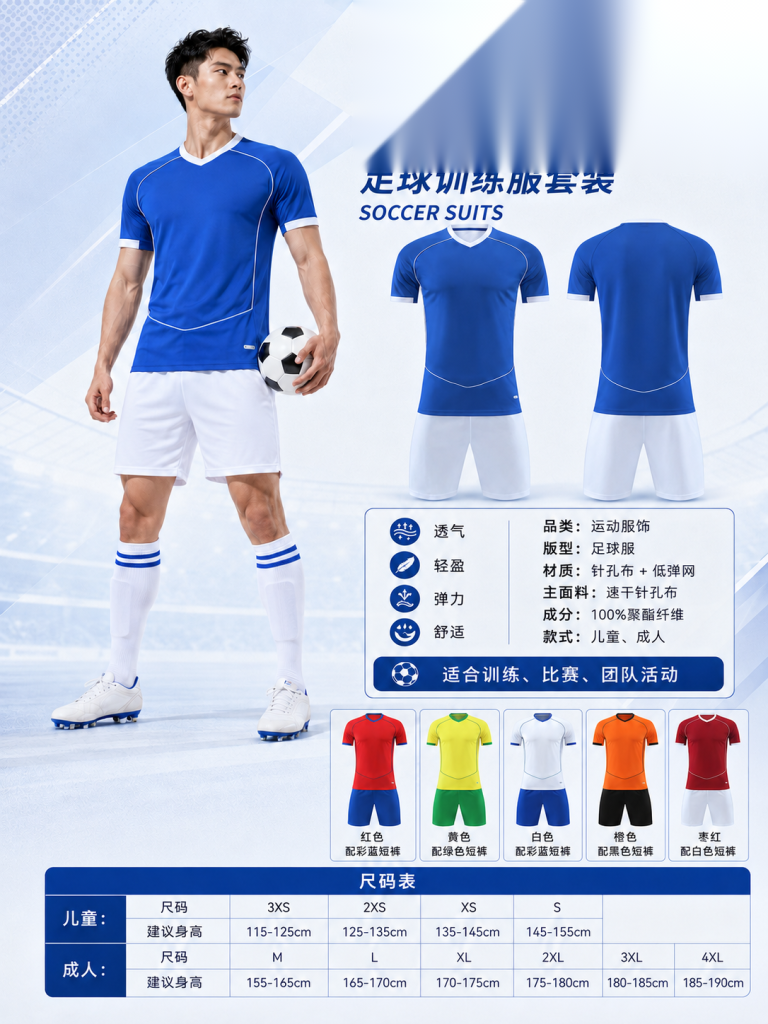 青准 6919 足球训练服套装 图 1